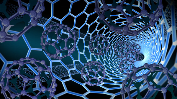 fullerene C60 all'interno di un nanotubo più grande